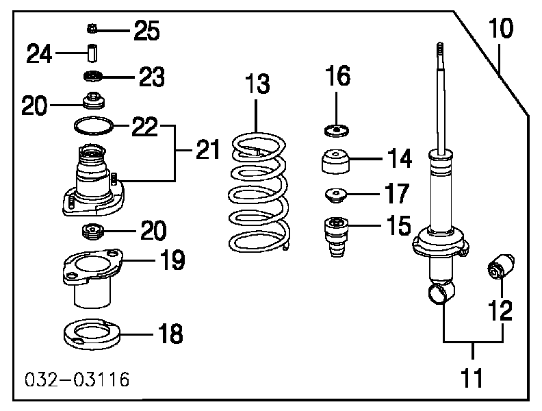 Silentblock amortyzatora tylnego HONDA 52622S5A004