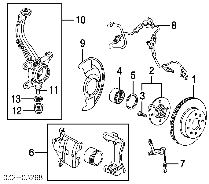 Osłona sworznia wahacza dolnego = osłona sworznia zwrotnicy dolnego  (dwie nazwy) HONDA 51225S84A01