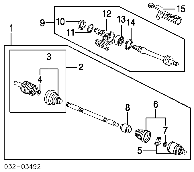 Przegub homokinetyczny wewnętrzny przedni lewy HONDA 44310S0A900