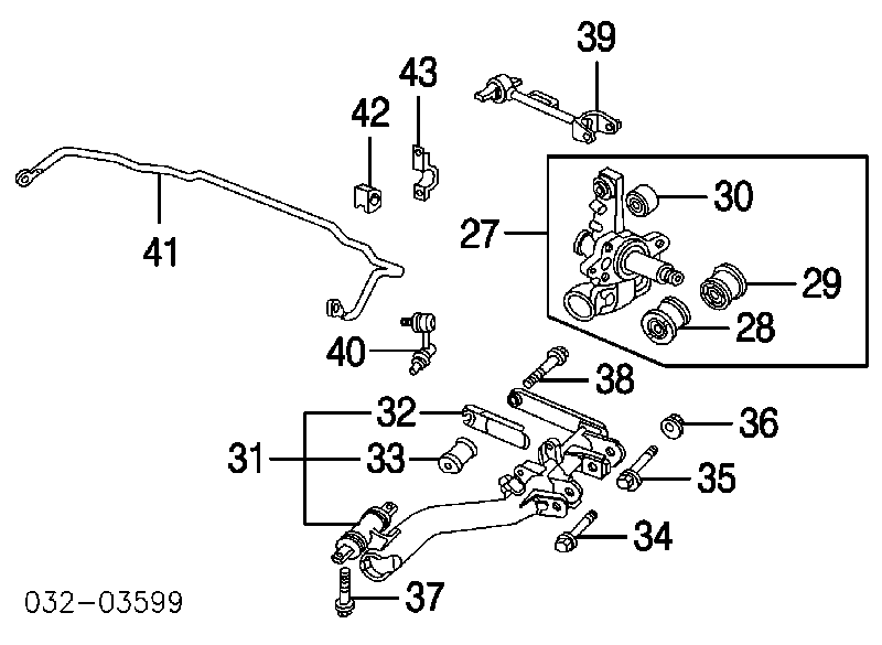 Tuleja stabilizatora tylnego GOJ4055 Japko