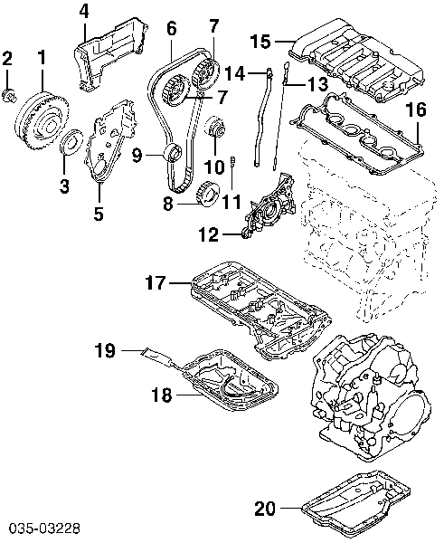 Uszczelka pokrywy zaworowej silnika Mazda 323 F VI (BJ)