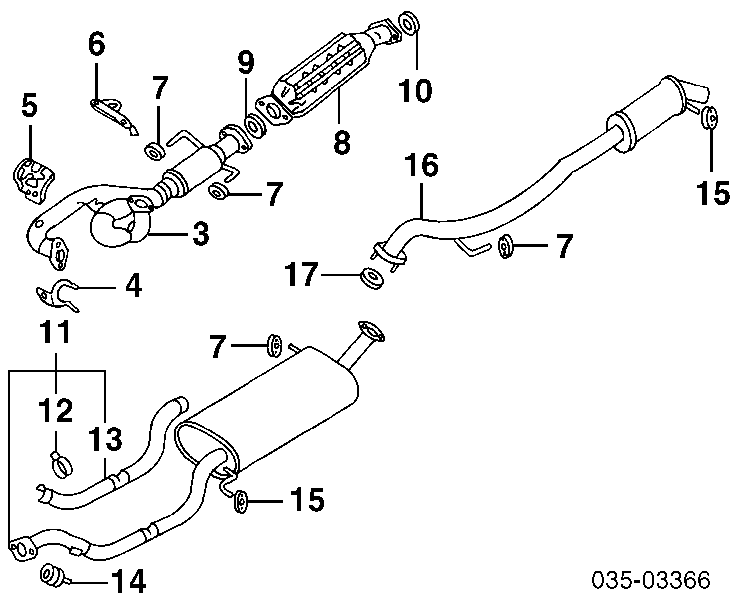 Poduszka mocowania tłumika Mazda 6 (GG)