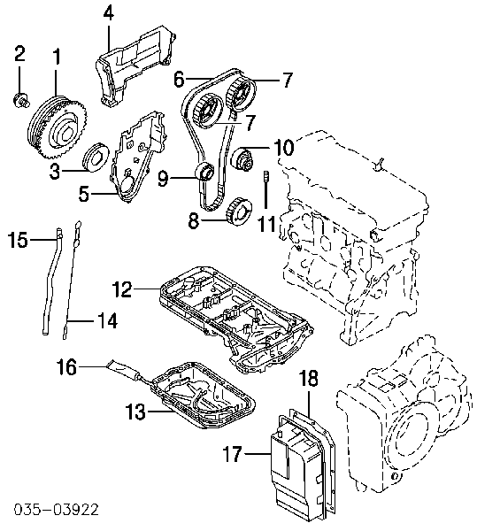 Amortyzator napinacza paska napędowego Mazda 323 F VI (BJ)