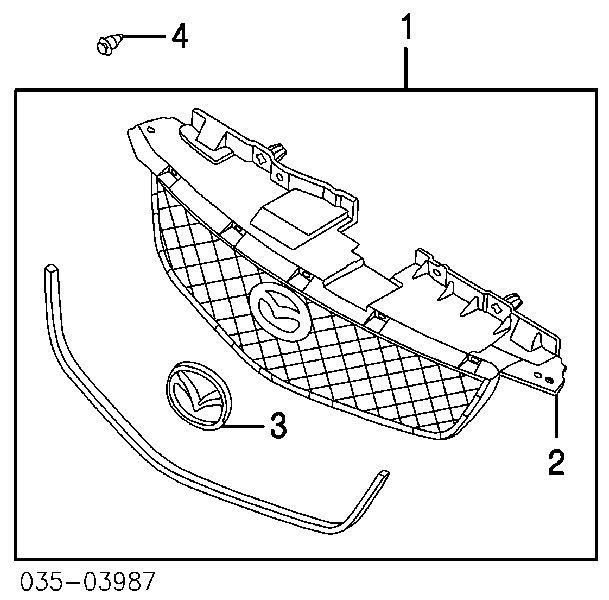 Emblemat na atrapę chłodnicy BP4S51731 Mazda