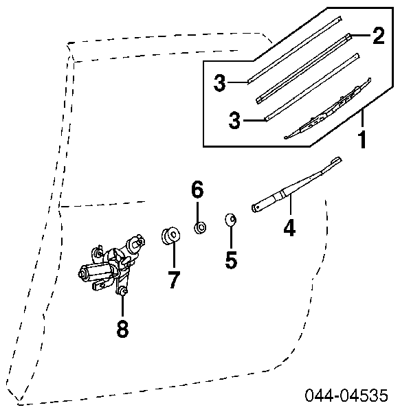 Gumka pióra wycieraczki szyby tylnej TOYOTA 8521430280