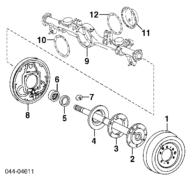 Uszczelka kołnierza półosi tylnej Toyota 4 Runner (N130)