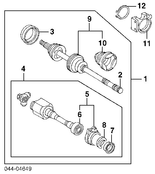 Łożysko podwieszane półosi przedniej 9036336004 Toyota