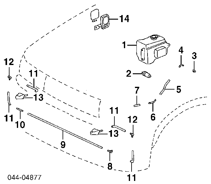 Zawór zwrotny spryskiwacza szyby przedniej Toyota Corolla (E8)