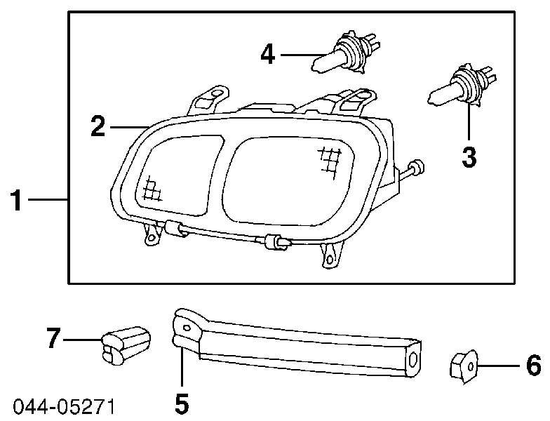 Reflektor prawy Toyota RAV4 I Cabrio (SXA 10)