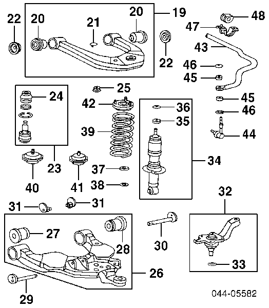 Podkładka tulei trzpienia amortyzatora tylnego Toyota 4 Runner (N130)