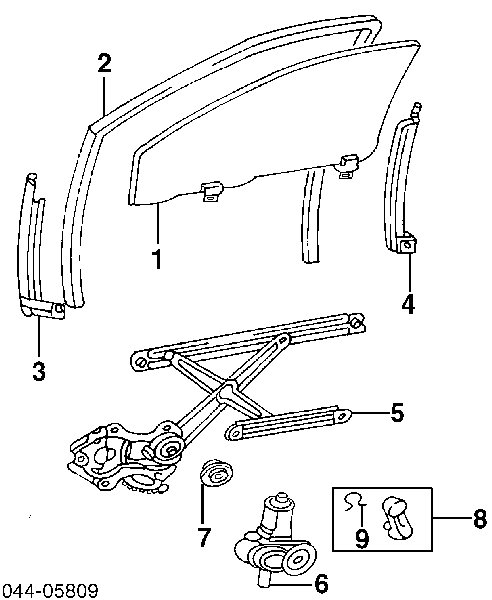 Мотор стеклоподъемника двери передней, правой TOYOTA 8571052030