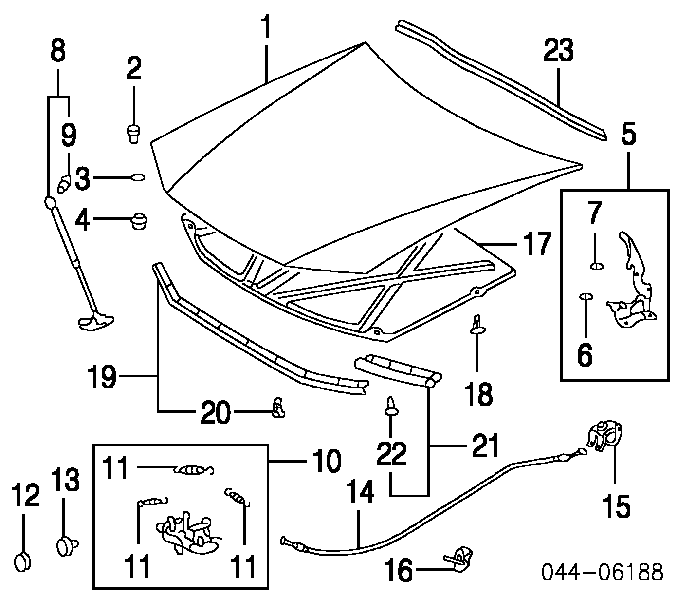 Spinka ocieplenia maski Toyota RAV4 3 (A3)