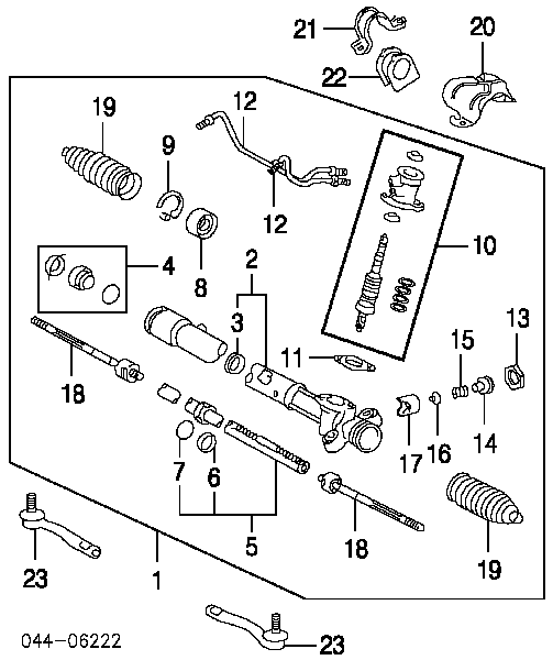 Пыльник рулевой TOYOTA 4553552010