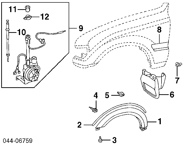 Nakrętka drążka anteny Toyota 4 Runner (N130)