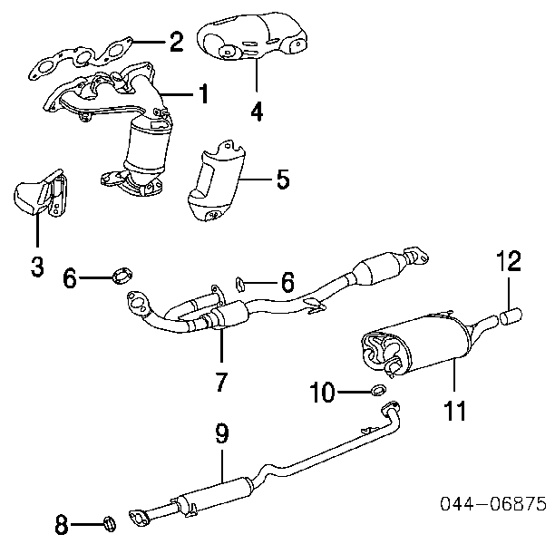 Uszczelka rury odbiornika tłumika Toyota RAV4 3 (A3)