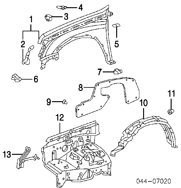 Uszczelniacz błotnika Toyota RAV4 3 (A3)