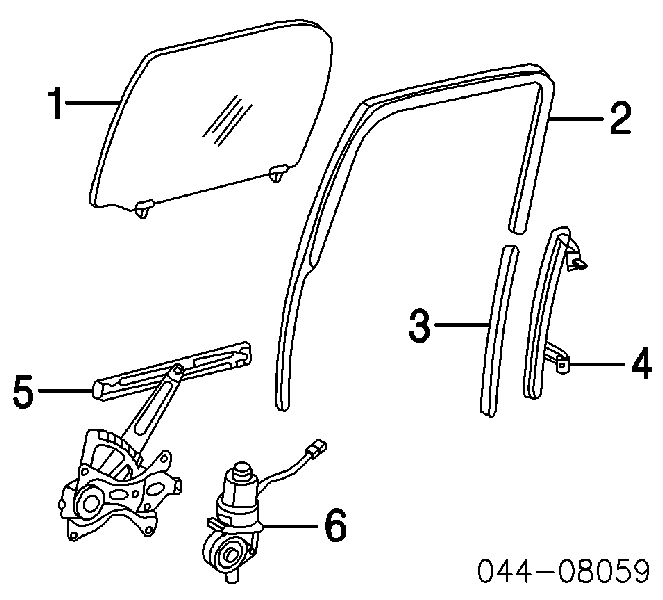 Моторчик стеклоподъемника двери задней, правой TOYOTA 85720AE010