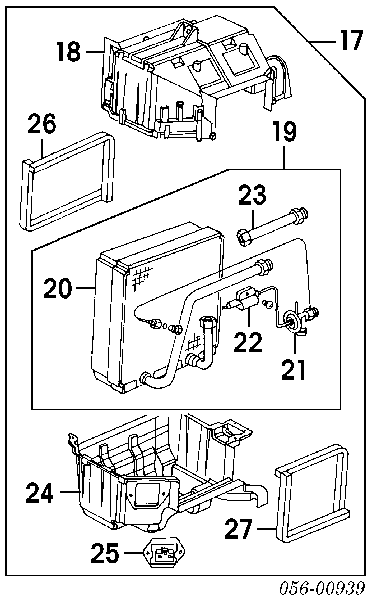 Parownik klimatyzacji Opel Frontera A (5MWL4)