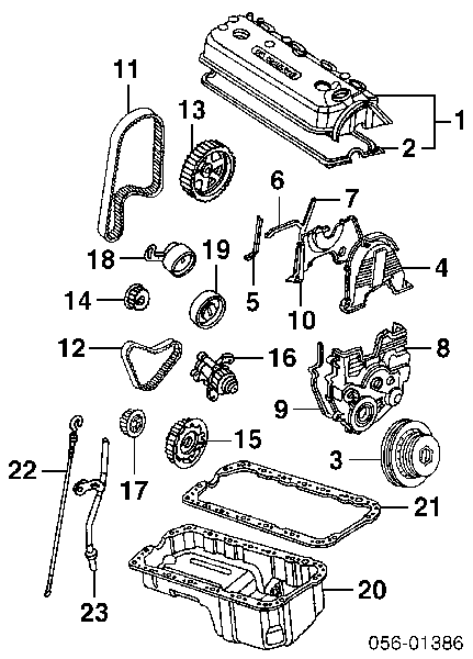 Uszczelka pokrywy zaworowej silnika Honda Accord 5 (CD7)