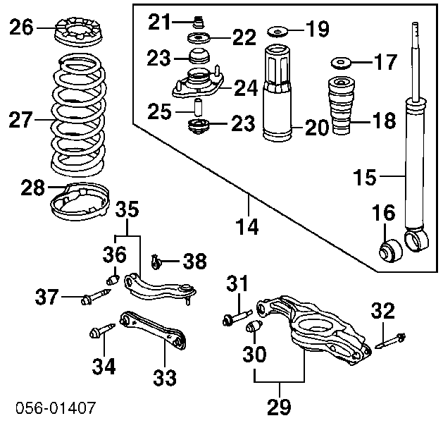 Sprężyna tylna RF6298 Kayaba