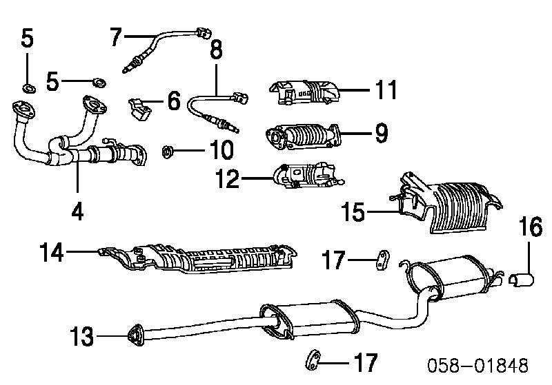 Uszczelka rury odbiornika tłumika Honda Civic 6 (MB, MC)