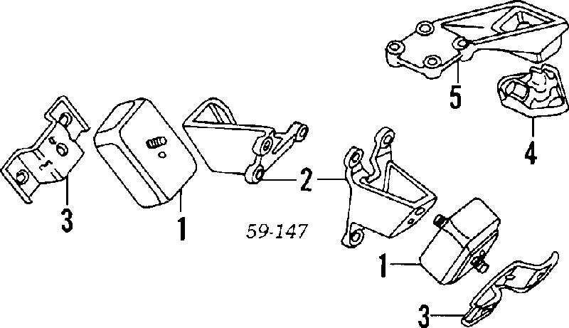 Poduszka (podpora) silnika tylna 1171076J00 Suzuki