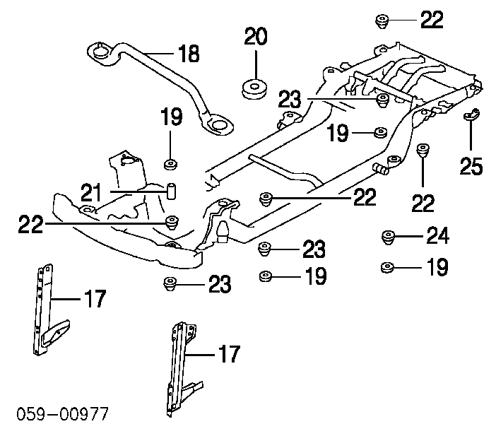 Poduszka ramy (mocowania nadwozia) Suzuki Jimny (FJ)