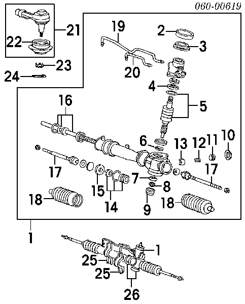 Tuleja mocowania maglownicy dolna HYUNDAI 5771524000