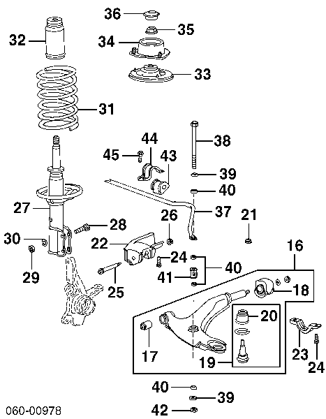 Osłona sworznia wahacza dolnego = osłona sworznia zwrotnicy dolnego  (dwie nazwy) HYUNDAI 5451722000