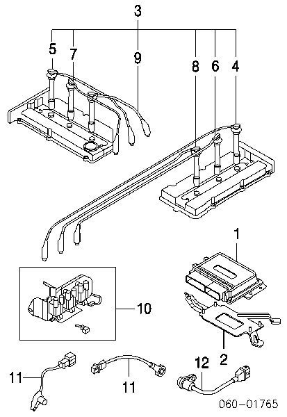 Czujnik stukowy (czujnik spalania stukowego) KIA Magentis 1 (GD)