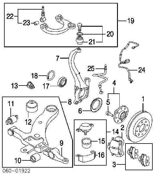 Pierścień zabezpieczający łożysko piasty przedniej 5171826500 Hyundai/Kia