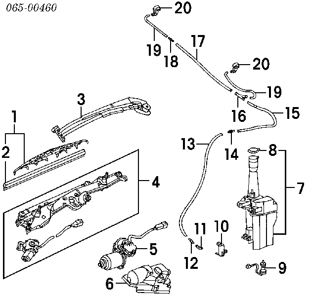 Trójnik układu spryskiwacza szyby Toyota Camry (V2)