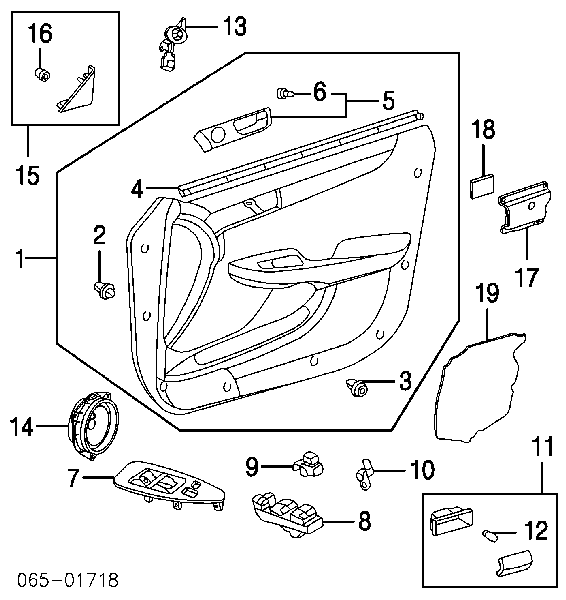 Czujnik zamykania drzwi (wyłącznik krańcowy) Toyota Yaris (P10)