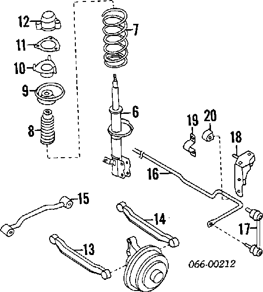 Poduszka amortyzatora tylnego Nissan Primera (P10)