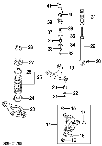 Silentblock czopu tylnego 55148AR000 Nissan