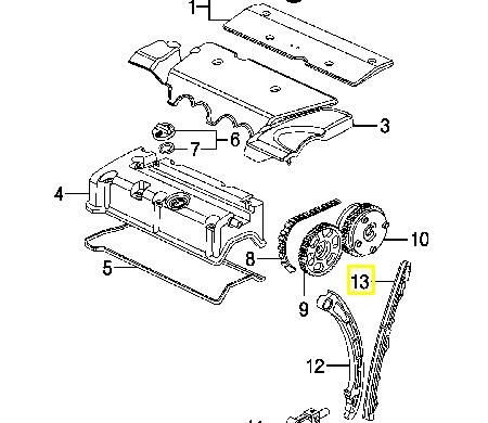 Tłumik drgań łańcucha rozrządu Honda Civic VIII TYPE R (FN)