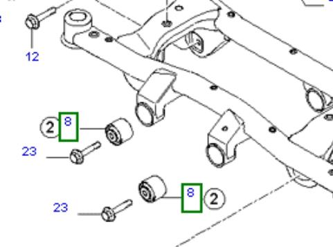 Silentblock tylnej belki KIA Sorento (XM)