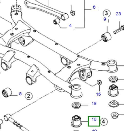 Сайлентблок задней балки HYUNDAI 554562E500