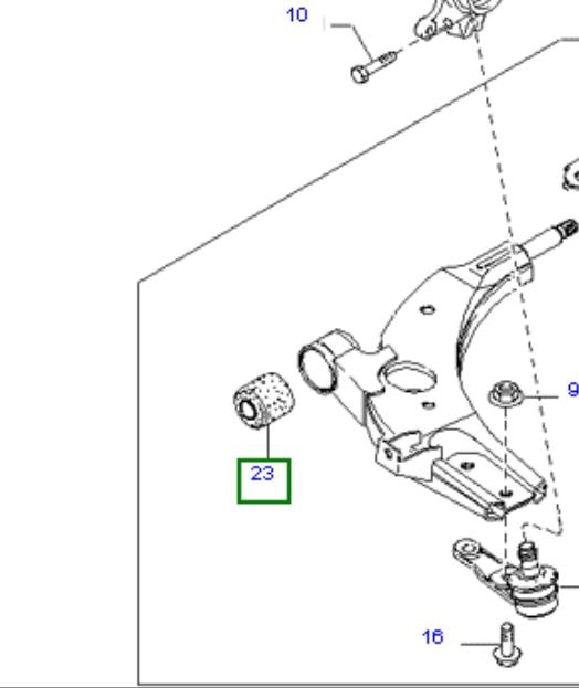 Сайлентблок нижнего переднего рычага  HYUNDAI 0K2A134460