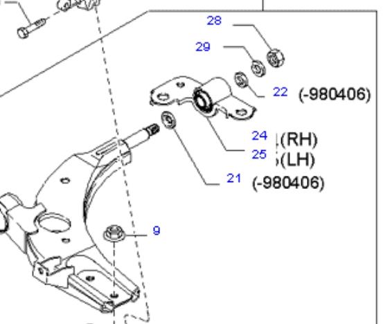 Сайлентблок нижнего переднего рычага  HYUNDAI 0K2A13446X