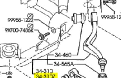 ADM58645 Blue Print wahacz zawieszenia przedniego dolny lewy