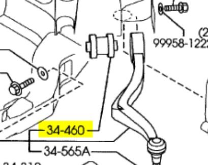 Сайлентблок нижнего переднего рычага  MAZDA GR1A34460