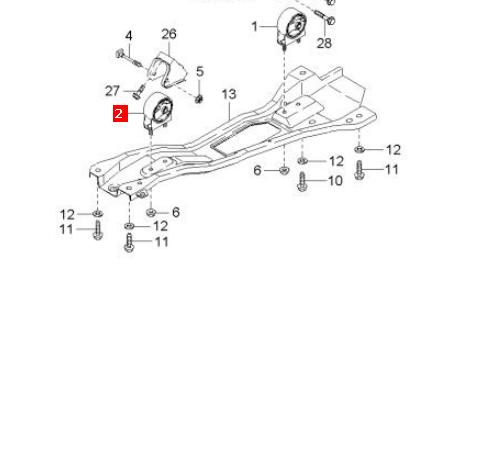 Poduszka (podpora) silnika przednia KIA Rio 1 (DC)
