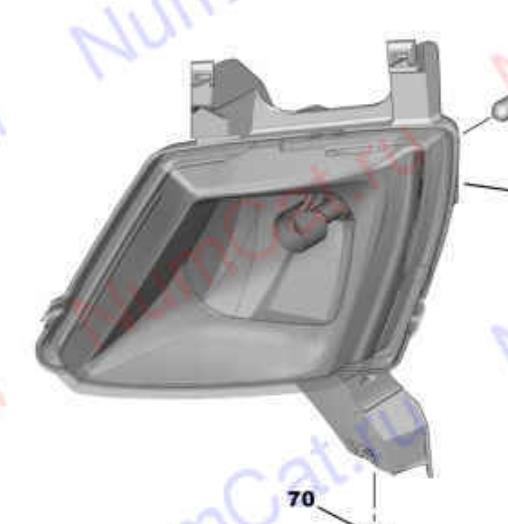 Lampa przeciwmgielna prawa Peugeot 407 (6D)