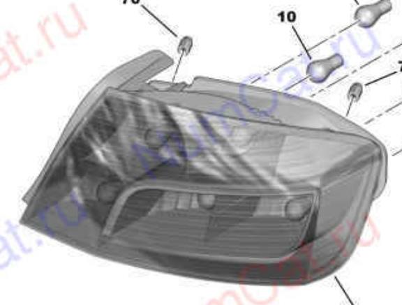 Lampa zespolona tylna prawa Peugeot 407 (6D)