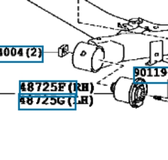 Silentblock tylnej belki Toyota Corolla (E15)