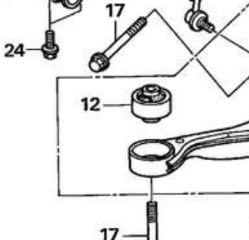 Сайлентблок нижнего переднего рычага  HONDA 51391S5A024