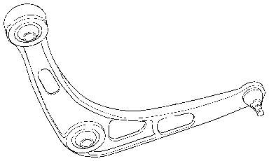 Wahacz zawieszenia przedniego dolny prawy Peugeot 206 (2A/C)