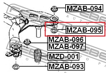 Сайлентблок задней балки MAZDA GJ6A2889Y