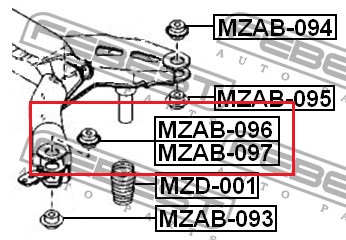 Сайлентблок задней балки MAZDA GJ6A28860A